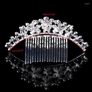 Hair Clips For Rhinestone Bridal Tiara Crown With Comb Pin Wedding Engagement Prom Part