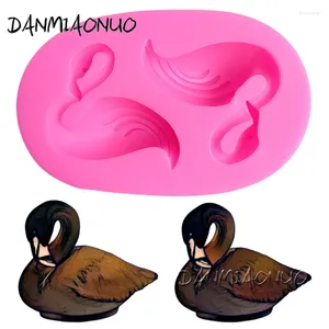 Bakformar danmiaonuo a1143050 flamingo cake magsilikonowe foremki na babeczki matlagning dekoration moules silikon konditorie animaux