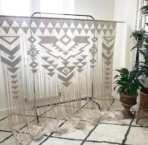 Party Decoration 210 Cm X 230 Macrame Wall Art Handmade Cotton Hanging Tapestry With Bohemia Home Wedding Garden