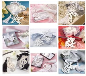 Wedding Party Favors Gifts Stainless steel Love Bookmark Favors Decorations With tassel Ribbon and Display box7849074