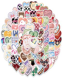 100pcsLot Love Shape Graffiti Stickers Waterproof NoDuplicate Stickers Guitar Bicycle Suitcase Water Bottle Helmet Car Decals Ki3723916