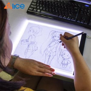 Таблетки Elice A4 Светодиодная прокладка для рисования алмазов, USB -мощная легкая плата Digital Graphics Tablet для рисования Pad Art Painting Board