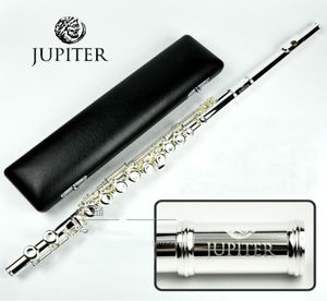 JUPITER JFL511ES 16 Löcher, geschlossene C-Tastenflöte, Kupfernickel-Versilberung, Konzertflötenetui, Reinigungstuch, Stäbchen, Handschuhe, gepolsterte Tasche9640785