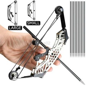 Bow Arrow Mini Compound Bow and Arrow Hunting Games Kieszonkowe Strzały do ​​polowania na strzelanie rozrywka rozrywka dziecięce zabawka zabawę yq240327