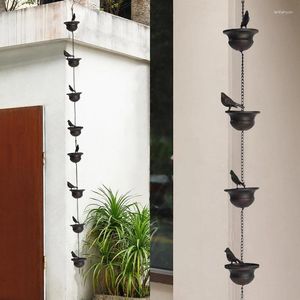 Outros suprimentos de pássaros Corrente de chuva Decorativa Coleção de água de chuva de metal Decoração de jardim ao ar livre Fácil de usar Durável Acabamento fino