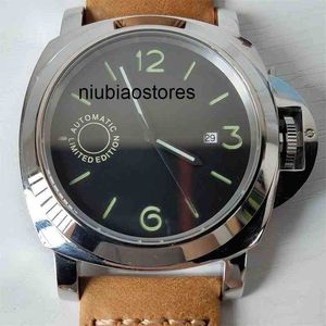 Luksusowy zegarek 44 mm Zegarek Mężczyzn Automatyczne mechaniczne mechaniczne stal nierdzewna Lumoinous Waterproof Córzany Pasek Datynoski Watch Liu 3DR2