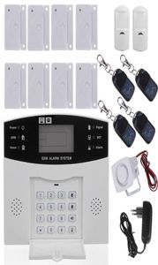 Drahtloses GSM-Sicherheitsalarmsystem für zu Hause mit LCD-Auto-Dialer, SMS-Telefonanrufen, Fernbedienung, 6 Gruppe von Telefonnummern, 2 Gruppe von SM8849398