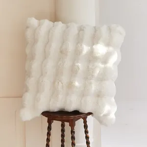 Travesseiro inverno engrossado tuscan imitação de pele cobre maior qualidade confortável quente caso de pelúcia para cama sofá casa