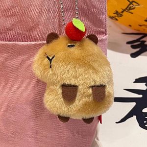 Keychains Kawaii fyllda dockorprydnader födelsedagspresent 2024 Trend Capybara Plush Keychain Söt väska hänge kreativa fluffiga djur Keyring
