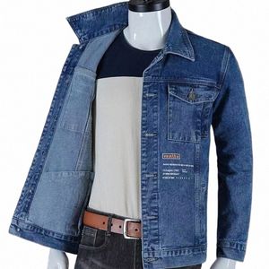 Vintage Autumn Winter Jackets Men Coats Fi Windbreaker Denim Jacket Motorcykeljacka Het Outwear Stand Slim Military K3db#