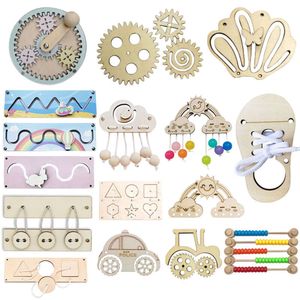 New Montessori Busy DIY Accessories Wooden Busyboard Baby Fine Motor Skills Activity Board Educational Toys For Children