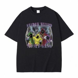 Shadow Wizard Mey Gang Funny Meme Print T Shirts Men Men Casual Pure Cott T-shirt Unisex Fi Zakres krótki rękaw H8NL#