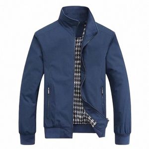 spring Busin Casual Men's Jacket High-quality Men's Stand-up Collar Outdoor Jacket Thin Breathable All-match Men's Clothing B0vg#