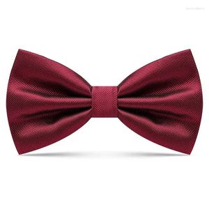 Bow Ties High Quality Men's Groom Wedding Solid Color Tie Formal Business Sky Blue Red Black Navy Suit Shirt With Accessories