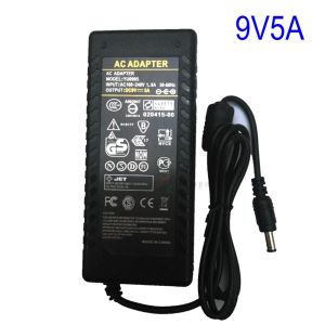 ADAPTER 9V5A 45W AC DC Adapterladdare DC 5.5*2,1 eller 5.5*2,5 mm 9V 5A Switch Power Supply Adapter 45W LED -remsor