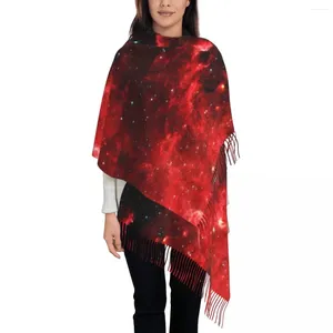 Halsdukar Galaxy Scarf Unisex Nordamerika Nebula Head med Tassel Autumn Fashion Shawls och Wraps Warm Custom Foulard