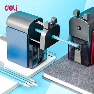 Deli Double Hole Metal Pencil Sharpener Rotary Crank Hand Cutter Stationery Supplies for Kids School Office Sharpe 240320