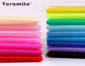 5Meterslot Dekoracja ślubna Sheer Organza Fabric 24 Kolor impreza uroczystość krzesło Sheergauza Cloth DIY DREAPOSABLE SPOSOSABLES1449373