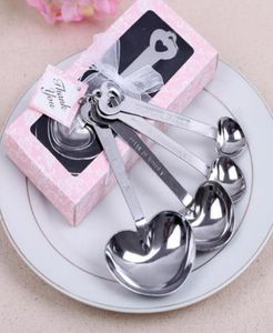 wedding return gifts Metal Heart Shaped Measuring Spoons for bridal shower party giveaways 50set lot wholes4870679
