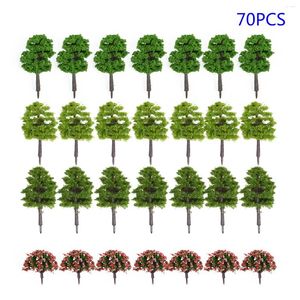 Decorative Flowers 10/20/25/70pcs Model Trees 1:75/1:100 HO Z Scale Layout Train Garden Park Buildings High Quality 2024