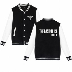 우리의 Last of Us Part 2 Varsity Baseball Bomber Jacket 남자 여자 힙합하라 주쿠 자켓 소년 여자 싱글 가슴 느슨한 코트 l0ez#