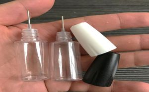 Nuove bottiglie contagocce in plastica da 10 ml con punte in metallo Bottiglia vuota con ago Contenitore in plastica PET liquido per Vapor E Juice9201554