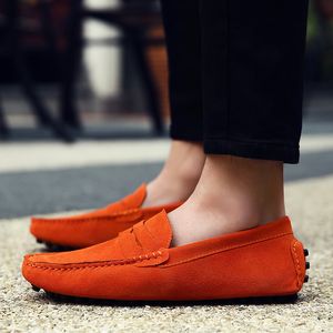 Homens Sapatos Casuais Alpercatas Triplo Preto Branco Marrom Vinho Vermelho Marinha Cáqui Mens Camurça Tênis De Couro Deslizamento Em Sapato De Barco Ao Ar Livre Condução Plana Jogging Caminhada 38-52 B075