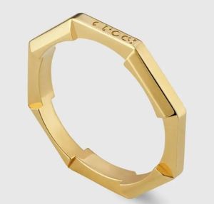 Modering populära designer ring 18k guld pläterad klassisk smycken tillbehör valda älskare gåvor till kvinnor