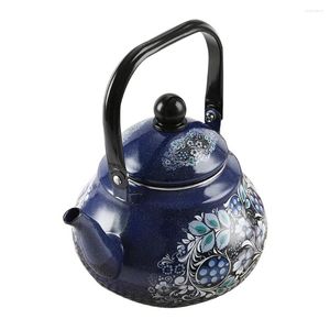 Mugs Blue Peacock Kettle Tea For Stove Top Kitchen Pot Chinese Style Enamel Kettles Stovetop Retro