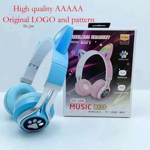 Hot Selling VIV-38M Cool Glowing Cat Ear Multi Color Headworn Wireless Earphones