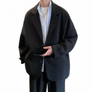 brittisk stil blazers män fritid trendig lös kostym jackor man retro dagliga streetwear all-match enkel koreanska kostym l3ld#