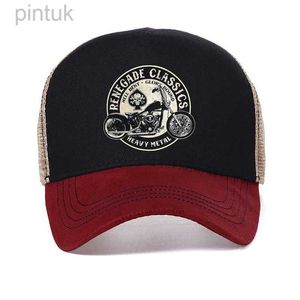 Ball Caps New Men Vintage Glory granice motocykl USA heavy metal baseball czapka moto wyścigowa kapelusz fajny letni siatka ciężarówka czapka 24327