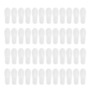 Tigelas chinelos descartáveis 24 pares de bico fechado tamanho adequado para homens e mulheres El Spa Guest usado (branco)