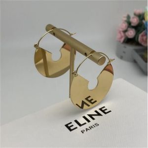 Europäische und amerikanische Mode Spiegel geometrische Ohrringe Damen Punk rund Designer Schmuck Französisch rund Metall Nadel Retro Ohrringe Damen Haken AB15