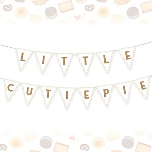 Party Decoration Cutie Pie Banner For Kids Little Birthday Bunting Decor First Baking Supplies