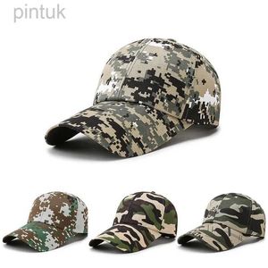 Kapity kulowe Regulowane czapki baseballowe taktyczne letnie krem ​​przeciwsłoneczny kamuflaż armia wojskowa Camo Hunting Camping Caping Fishing Caps 24327