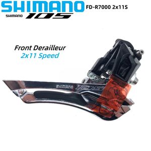 Передний переключатель SHIMANO 105 FDR7000 для шоссейного велосипеда, крепление на ленте 2x11 скоростей с зажимным кольцом 2x11s R7000, паяные детали 2 В 11 В 240318