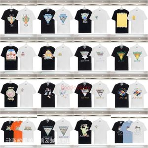 Polo Casa Blanca Herren T-Shirt Pop Trendy Casual T-Shirt mit Cartoon-Print-Paar kurze Ärmel