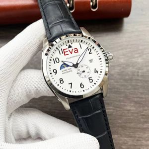 Orologio boutique da uomo movimento meccanico automatico da 42 mm con cinturino in pelle di vacchetta dal design a 2 pin e mezzo, cassa in 904, lussuoso e suggestivo