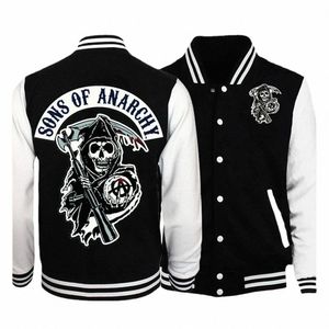 2024 SS OF ANARCHY BASEBALL JACKA COAT HOUDIE MEN KVINNER SPORT BASEBALL UNIVERS Motorcyklar Rockar Cardigan Clothes Top Y9mu#