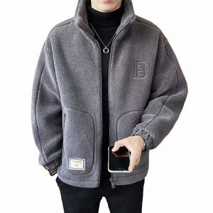men's Faux Fleece Thick Jacket Christmas Sale Cmere Cott Jacket Plush Jacket Winter Sports Casual Wear Coat S7El#