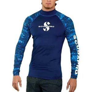 Męskie stroje kąpielowe męskie osłonia Surfing Nurkowanie stroju kąpielowego pływanie ciasna koszulka Nowa plaża UV Ochrona stroju kąpielowego Surf Surf Suit Rashguard 24327