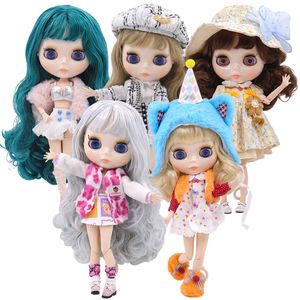 ICY DBS 10th Anniv Blyth Puppe 30 cm 16 BJD Spielzeug Glossymatter glänzendes Gesicht buntes Haar Gelenkkörper 240313