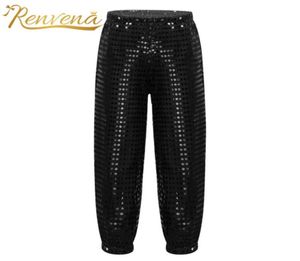 Trousers Kids Girls Boys Shiny Sequins Pants Dancewear Childrens Performance Hiphop Jazz Dance Costume Fashion Boy039s2863476