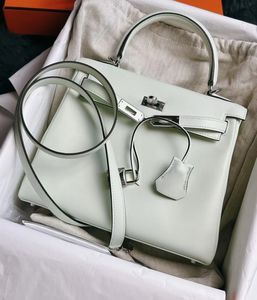 25CMWomen Brand Totes Luxury Handbag Designer Bag Helt handgjorda Swift Läder Stitching Split Colors Wholesale Price