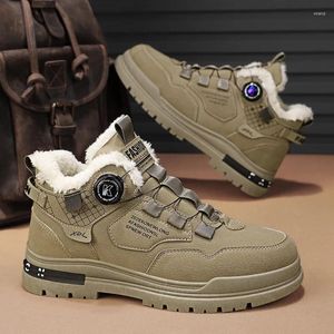 Waterproof Winter Walking Shoes 454 Man Boots Outdoor Casual Warm Comfortable Shockproof Snow Platform Fashion Work Sneakers 5