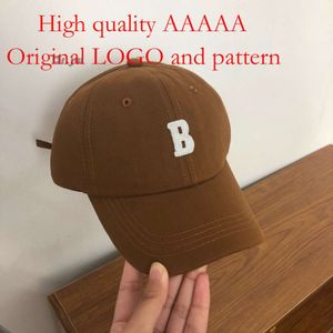 Língua de pato masculina versão coreana b carta bordada casual marca de moda hip hop feminino preto verão instagram chapéu de beisebol na moda