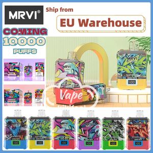 Authentic Mrvi COMING 10k Puffs Smart Pen vapes descartáveis 650mAh Bateria pré-preenchida 19ml VS Lost Mary 7000 BANG KING puff 12k Uniqe Lost Mary Elf razz bar Armazém da UE