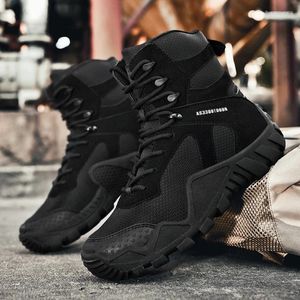 Sapatos de fitness à prova dwaterproof água militar homem botas táticas camuflagem tênis couro genuíno do exército caça caminhadas sapato para homens ao ar livre sho