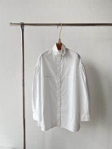 Women's Blouses Spring And Summer Button Poplin Shirt Fabric Itself Texture The Whole Emitted Lazy Holiday Atmosphere